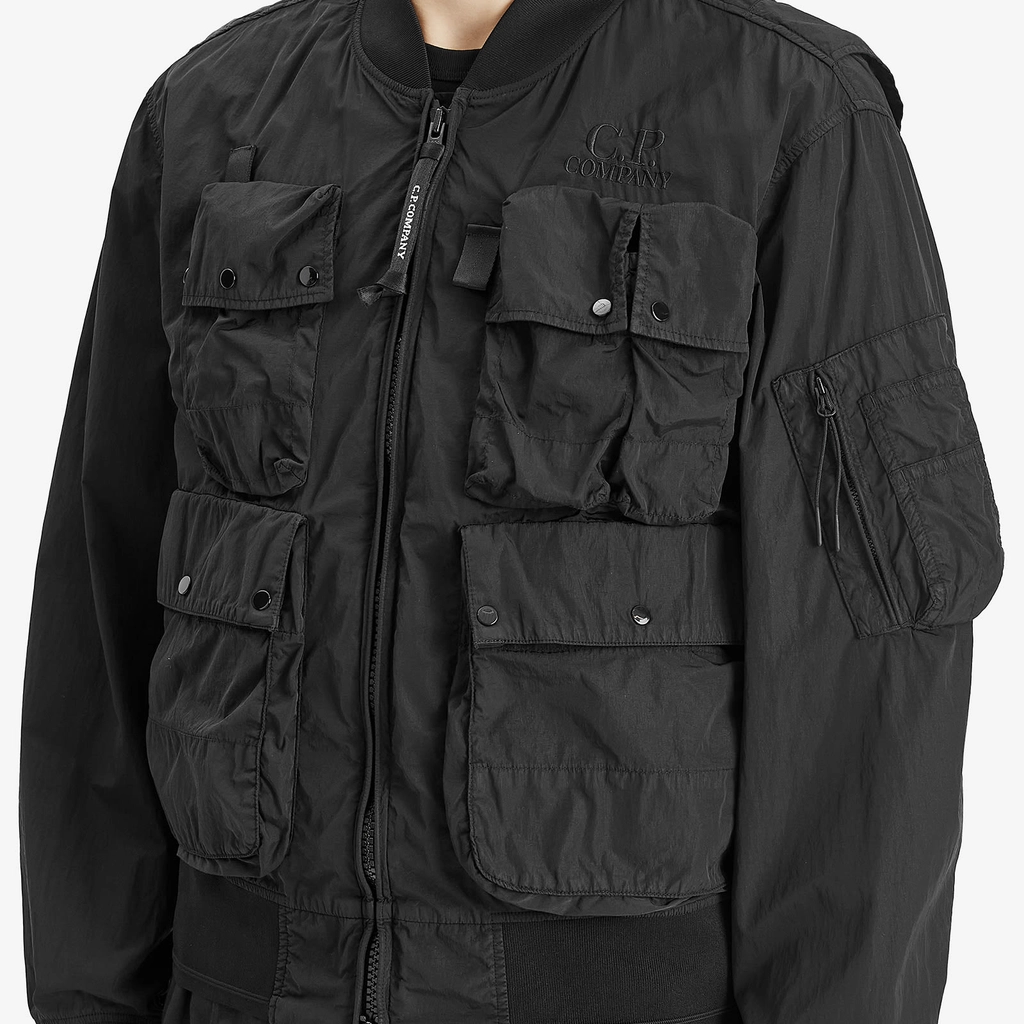CP Company Men's Chrome-R Multipocket Bomber Jacket Black